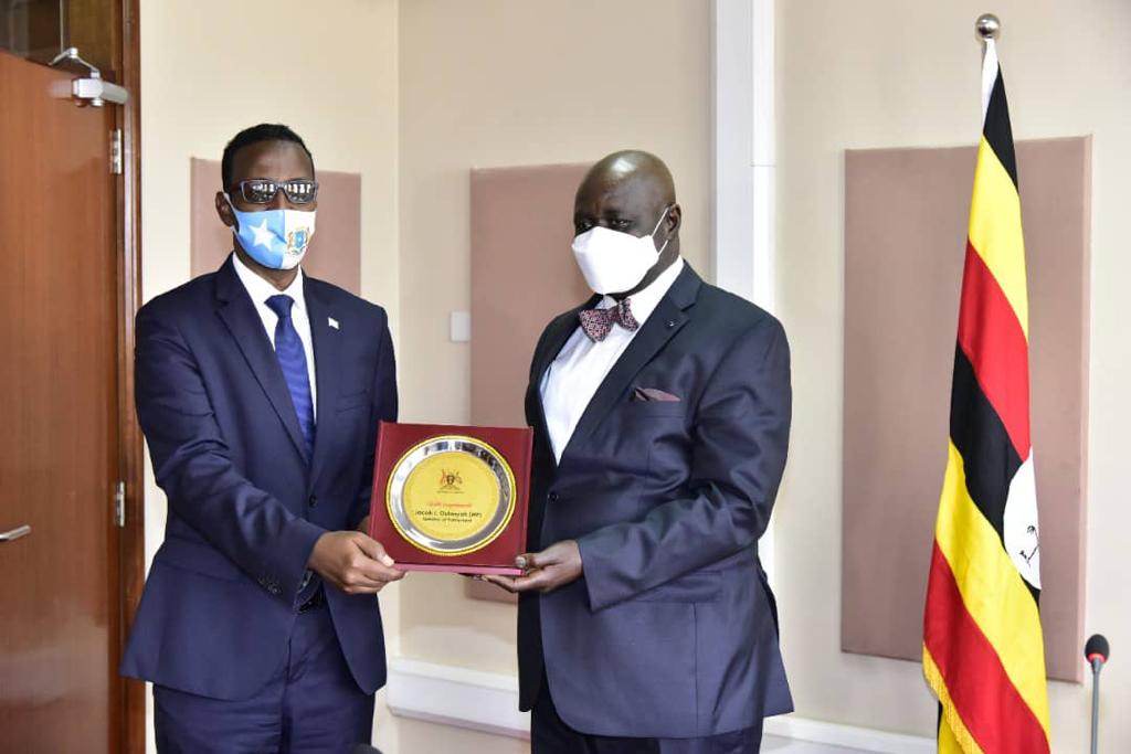 BILATERAL TALKS: Speaker Jacob Oulanyah Meets Somali Envoy,Hails Relationships